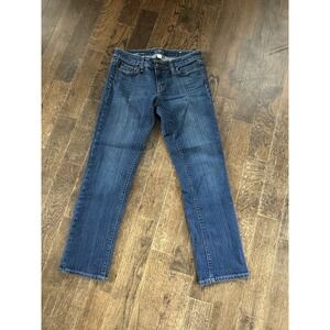 Ann Taylor Loft Blue Jeans Modern Straight Crop Cotton/Poly/Spandex Sz 2‎